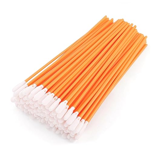 Cleanroom Foam Cleaning Swab 6.3" Long Rectangular Sponge Sticks (No. C5160C, 1,000 pcs,Orange)