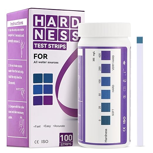 Water Hardness Test Kit 0-425 pmm Hard Water Test Strips - Ultimate Test Kit for for Home, Drinking, Well, Spa, Swimming Pool, Softener (Starting from 1000 strips for 10 bottles)