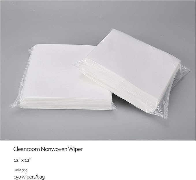 Cleanroom Wipes 4"x4" Double Knit 100% Microfiber Ultra Soft Wipers Detailing Cleaning for Class10-100 for delicate tasks  (Starting at 1 Box with 8,000 Wipes per 20 Bags) (No. CPS11004)